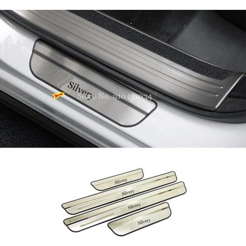 Stainless steel Car Door Sill Kick Scuff Plate Guard Pedal Protector Trim For Mazda CX-5 CX5 2017 2018 2019 2020 Car Accessories