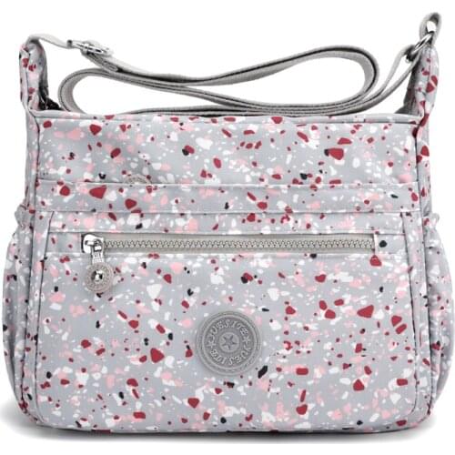 2021 New Women Shoulder Bags Floral Print Womens Handbags Designer Crossbody Messenger Bag Female Waterproof Nylon Mummy Bag