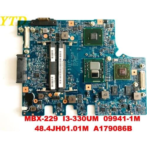 Original for SONY MBX-229 laptop motherboard HM55 I3-330UM 09941-1M 48.4JH01.01M A179086B tested good free shipping connector