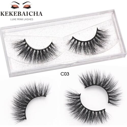 KEKEBAICHA Mink Eyelash Extensions Luxury Lashes 3D Eyelashes Strip Lashes Handmade Mink lashes Cruelty-Free Long Mink Lashes
