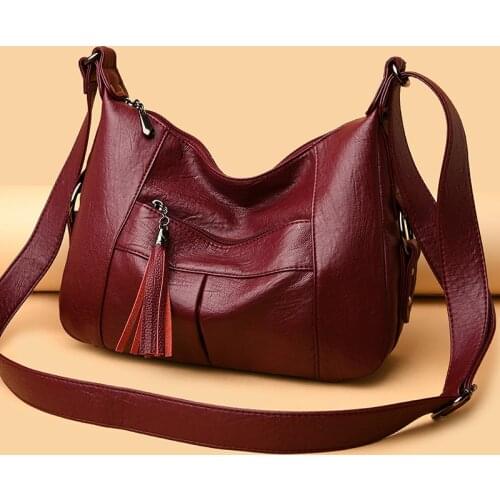 Soft Leather Tassel Luxury Handbags Women Bags Designer Handbags High Quality Shoulder Messenger Bag Ladies HandBag Ladies Purse