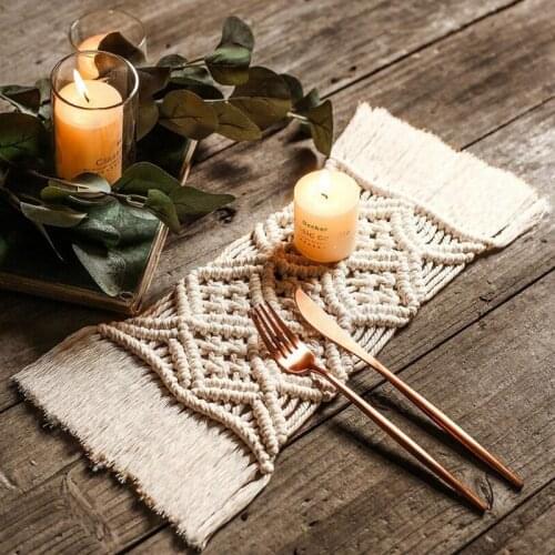 Handmade Boho Cotton Weave Heat Insulation Macrame Coasters Set with Tassels for Hot Pads Mats Coasters 2 Pack