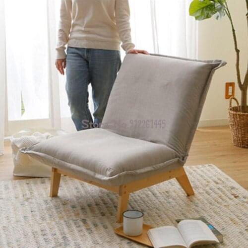 Nordic Lazy Sofa Living Room Small Single Cute Tatami Bedroom Study Single Foldable Reading Chair Sofa Chair