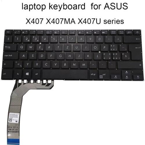 Replacement keyboards for ASUS X407U X407 UA UF UB MA notebook keyboard Swiss French SF Layout 0KNB0 F126SF00 Spare Parts Orig