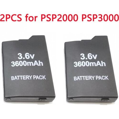 2pcs Replacement Battery For Sony PSP2000 PSP3000 Controller 3.6V 3600mAh Li-ion Rechargeable Bateria for Sony PSP 2000 PSP 3000