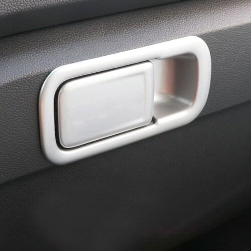 Car styling Interior Accessories Dashboard Storage Glove Box Handle Cover Trim 2pcs ABS For VW Volkswagen T-Roc 2017-2018