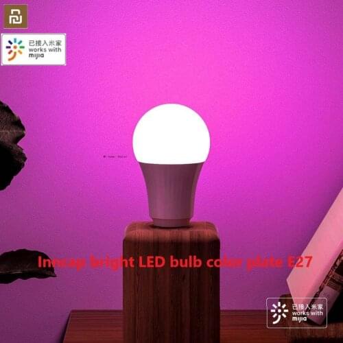 Mijia Inncap bright LED bulb color plate E27 LED Bulbs Color RGB color light + warm white light to connect the mijia app