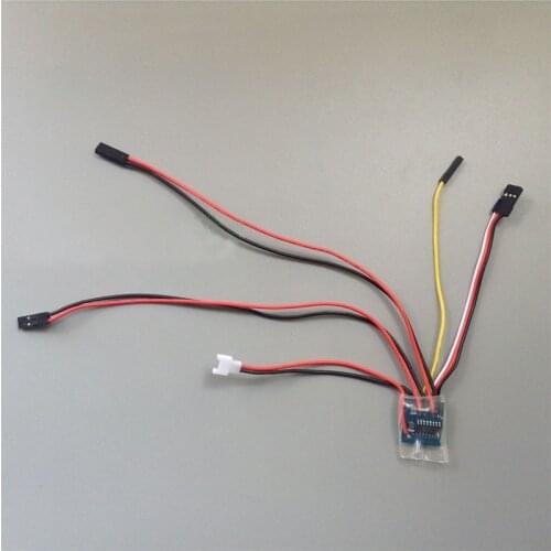 1.8Ax2 Brushed ESC 1S Two-Channel Bidirectianal Speed Controller with Out of Control Protection for DIY 72/1 Tank/Boat Model