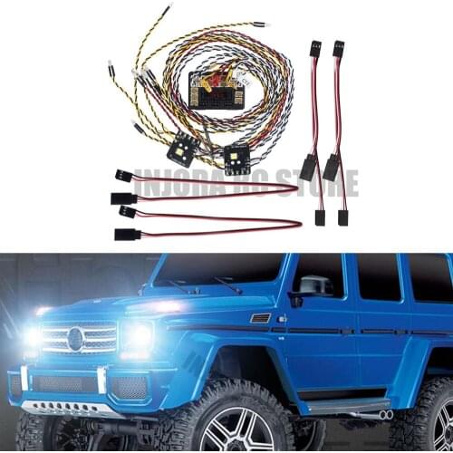 1Set RC Car LED Lights Front Rear Lamp Group for 1:10 RC Rock Crawler Trx-4 Traxxas TRX-4 TRX4 G500