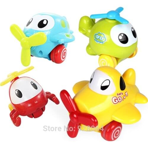 1pcs Mini pull back cartoon aircraft/newborn learn climb toys/Pull back plane/educational toys/baby toys for children/technology