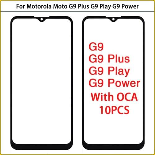 New For Motorola Moto G9 Plus G9 Play Touch Screen LCD Outer Front Glass Lens G9 Power Front Glass Panel Replacement