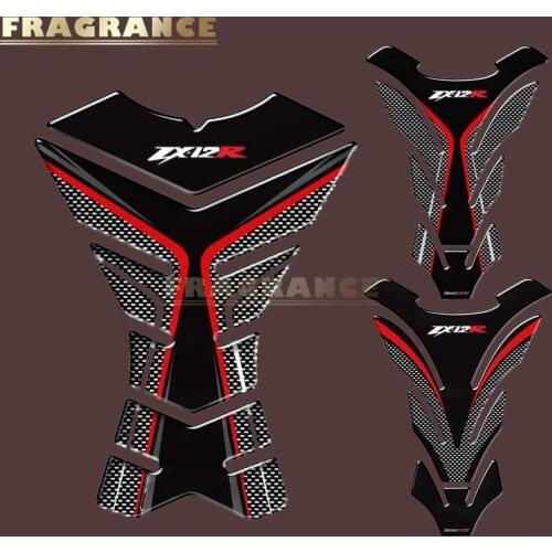 3D Rubber Sticker Motorcycle Emblem Badge Decal For Kawasaki NINJA ZX12R ZX-12R Tank All Years