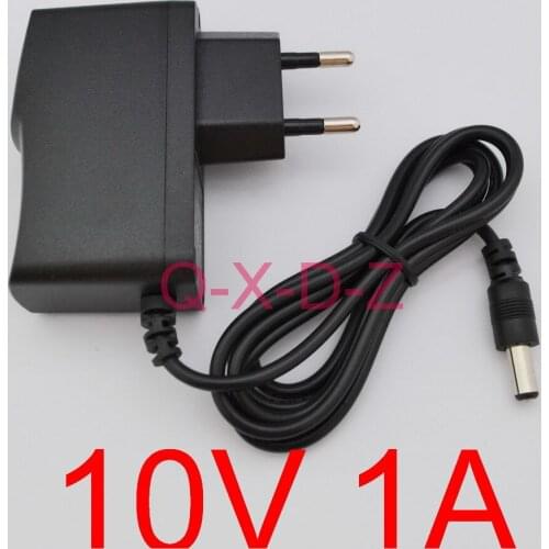 500PCS 10V1A High quality AC 100V-240V Converter Switching power adapter DC 10V 1A 1000mA Supply EU Plug DC 5.5mm x 2.1-2.5mm