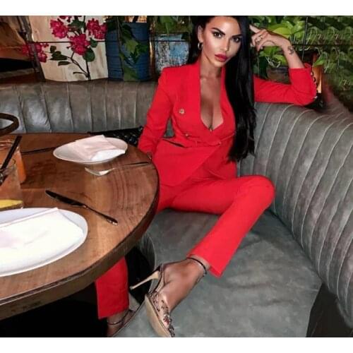 Ailigou New High Quality WomenS Summer Style Sexy Red Black Pink Long Sleeve Two-Piece Suit Celebrity Designer Fashion Set