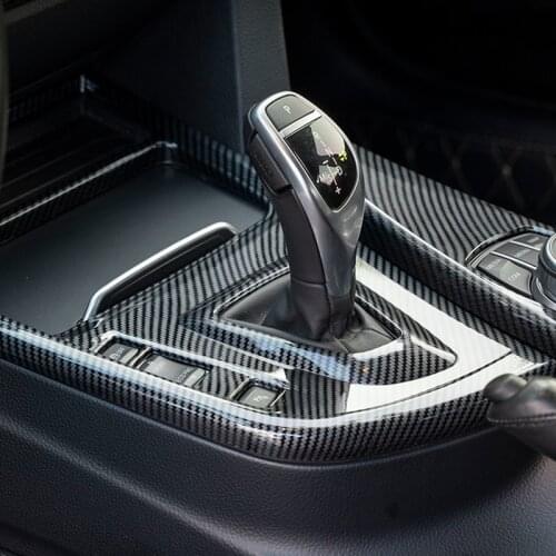 Accessories Real Carbon Fiber Sticker Gear Shift Panel Cover Interior Trim LHD For BMW 3 4 Series F30 F32 F34 F35 F36 320i 318i