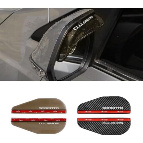 Car Rearview Mirror Rain Eyebrow Rain Shield Shade Protector Cover for Kia SORENTO Accessories Car Styling