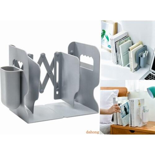 Holder Bookends Adjustable Book Rack with Pen Holder Students Desk Magazine File Holder Organizer Office Book Stand Rack