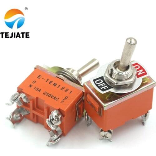 E-TEN1221 4-Pin SPST 2 Terminal G108 ON-OFF 15A 250V Toggle Switch Good Quality