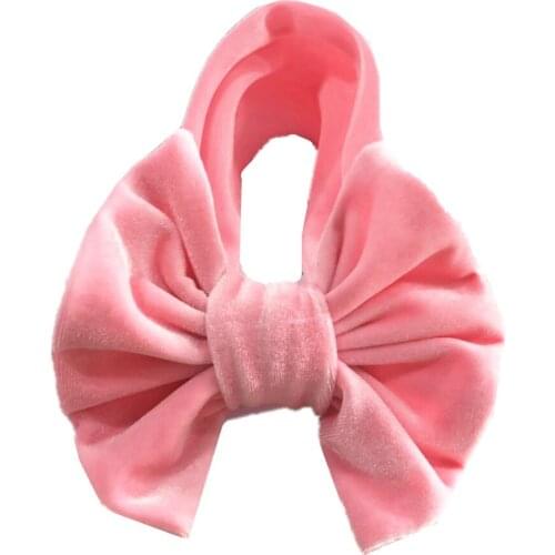 Baby Boys Girl Toddler Kids Big Bowknow Elastic Headband Hair Band Headwear Toddler Girls Princess Velvet Head Bands