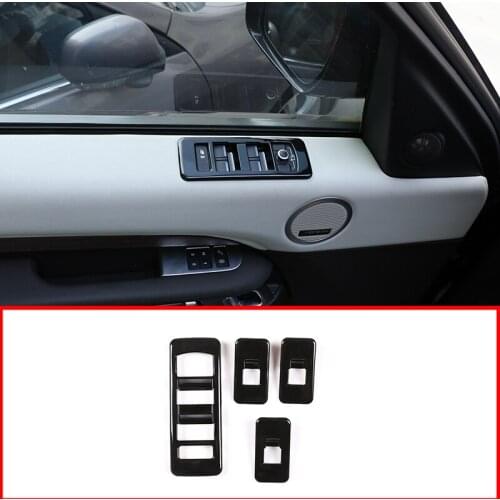 Car ABS Interior Window Lift Switch Button Frame Cover Trim Accessories For Land Rover Discovery 5 2017-2020