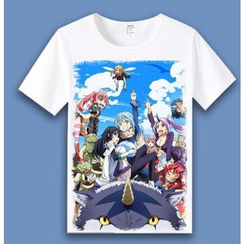 That Time I Got Reincarnated as a Slime Cosplay T Shirt Rimuru Tempest Summer T-Shirts Cartoon Top Tee Halloween Cosplay Costume