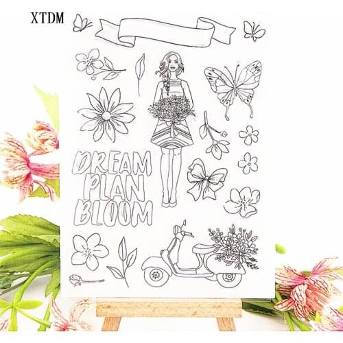 Hot sale gardener Transparent Clear Stamps / Silicone Seals Roller Stamp for DIY scrapbooking photo album/Card Making