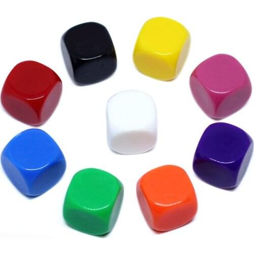 10 pcs/set 6 Sided Solid Dice Funny Puzzle Game Send Children 16mm DIY Education Dice