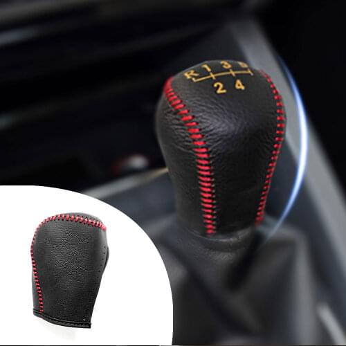 Leather Gear Shift Knob Cover For Octavia 2014-2018 Rapid Spaceback 2014-2018 Superb 2013-2015 5 Speed Manual Shift Lever