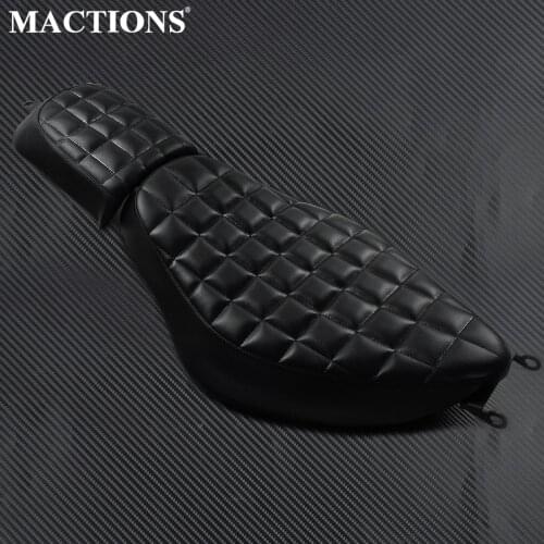 Motorbike Black Driver+Passenger Seat Two Up Sofa Tour Seat Bench Rear Cushion For Harley Sportster 883 1200 2004 2005 2006-2018