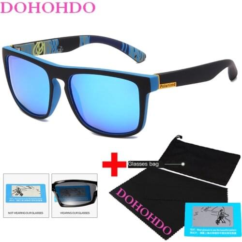Mens Polarized Sunglasses Fashion Cool Boy UV Protection Rectangle Sun Glasses Fishing Sport Eyewear Anti Glare Driving Oculos
