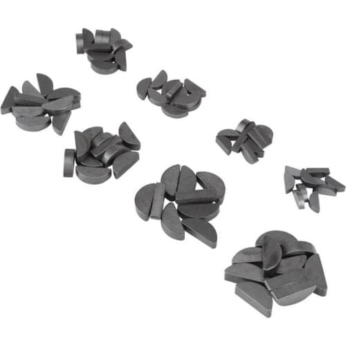 80PCS 8Size Stainless Steel Key Assortment Set Metric Half Moon Shaft Drive Fasteners Mechanical Industry Different Size