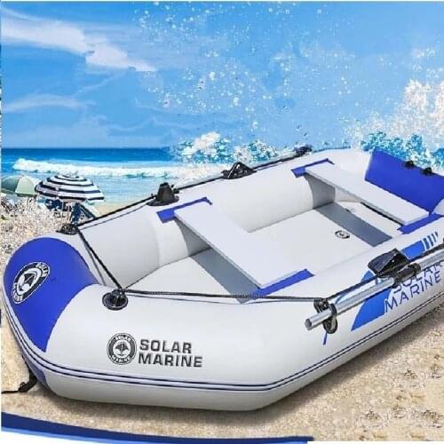 Three Person 260 CM PVC Inflatable Boat Kayak Wear-resistant Air Mat Floor Folding Canoe Fishing Ship With All Accessories