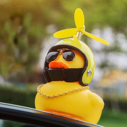 New Car Duck with Helmet Broken Wind Small Yellow Duck Road Bike Motor Helmet Riding Cycling Accessories