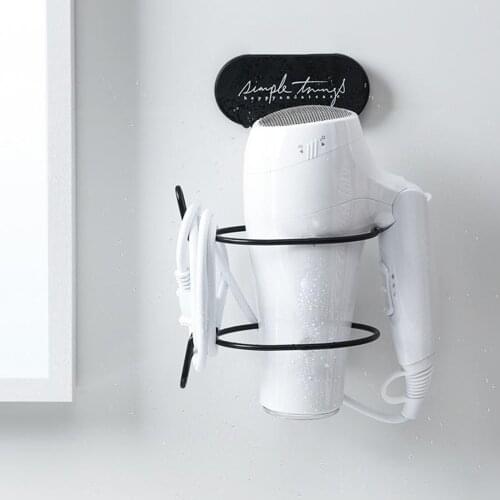 Bathroom Shelves Hair Dryer Holder Metal Iron Bathroom Hairdryer Rack Stand Shelf Salon Bathroom Shelves