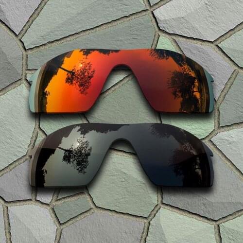 Grey Black&Red Orange Sunglasses Polarized Replacement Lenses for Oakley Radarlock Path