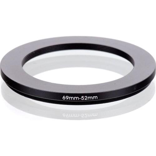RISE(UK) 69mm-52mm 69-52mm 69 to 52 Step down Ring Filter Adapter black