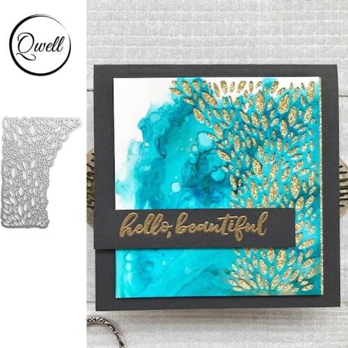 QWELL Hollow Leaves Corner Metal Cutting Dies for Scrapbooking and Card Making Paper Craft 2019 New die cuts