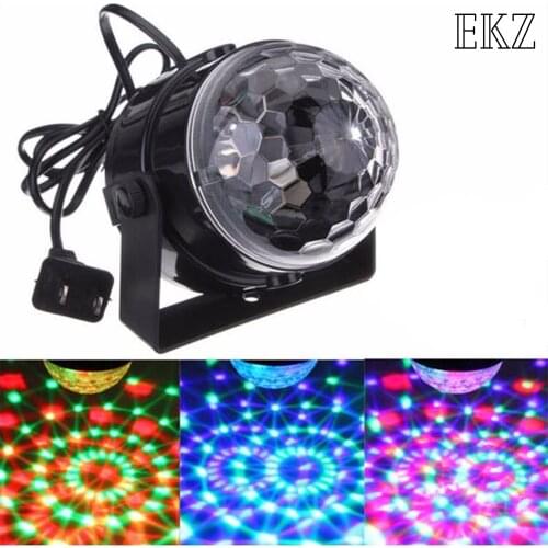 Mini RGB LED Crystal Magic Ball Stage Effect Lighting Lamp Bulb For Party Disco Club DJ Light Show Flash Nightclub Lights