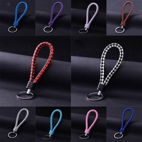 Strap Keyring Braided Faux Leather Simplicity Keychain Car Key Chain Vogue