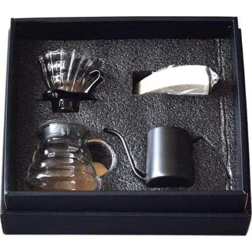 Hand Drip V60 Coffee Maker Gift Box Set Camping Portable Brew Coffee Cloud Pot Mini Coffee Percolator