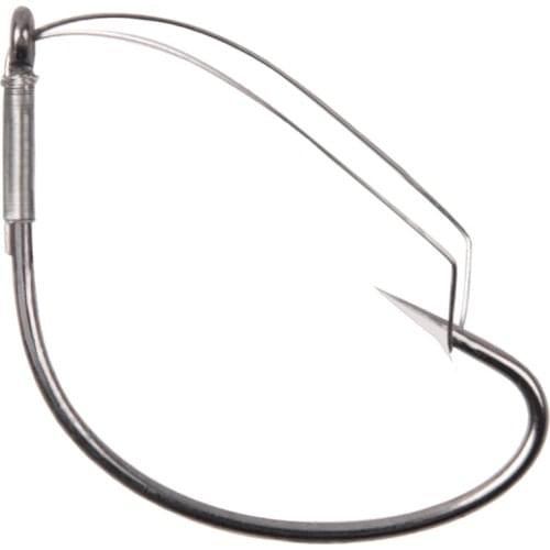 30pcs 37753 High Carbon Steel Hooks Wacky Worm Weedless Wide Gap Fishing Hooks Bass Fishing Hooks