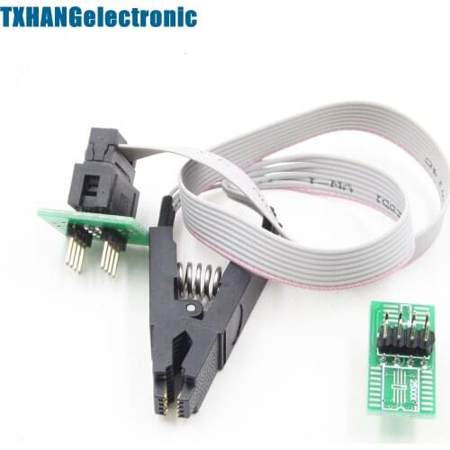 SOIC8 SOP8 Test Clip For EEPROM 93/25 /24Cx in-Circuit Programming + 2 Adapters