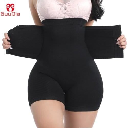 GUUDIA Firm Tummy Control Shapewear Shorts Waist Trainer Shaper Hi-Waist Butt Lifter Thigh Slimmer Boyshorts Tummy Control Short