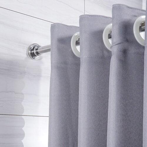 Extendable Spring Tension Rod Clothes Drying Po le Stainless Steel Shower Curtain Rod Retractable Bathroom Wardrobe