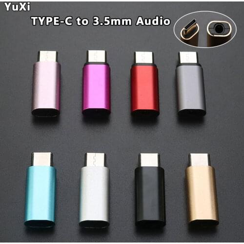 YUXI 1PCS TYPE-C to 3.5mm Audio Headphone Adapter Type c-Audio Female Adapter For Huawei Xiaomi Samsung