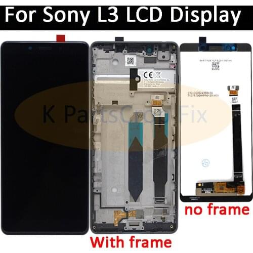 LCD 5.7" For Sony Xperia L3 LCD Display Touch Screen Digitizer Assembly Replacement For I3312 I4312 I4332 I33 lcd with frame