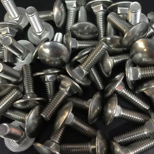 1/4-20 inch UNC BSW thread steel bolt 1/2 - 4 inch length screw pitch 304 stainless steel Mushroom head square neck bolts