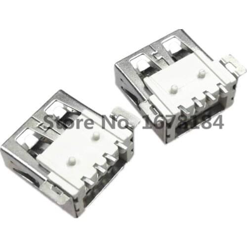 100PCS USB Type A Standard Port Female Solder Jacks Connector PCB Socket USB-A type SMT 4Pin