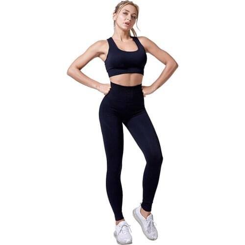 2PCS/Set Seamless Fitness Women Yoga Suit Yoga Leggings + Sport Bra Gym Sport Suit High Stretchy Workout Sport Set Hot New
