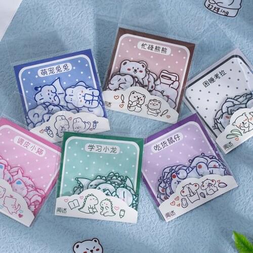 40pcs/ Cute Amoy Zoo Cartoon Style Mini Sticker aesthetic Decoration DIY Pocket Sticker Material kawaii stationery sticker